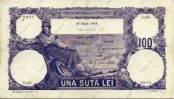 100 Lei ROMANIA  1914 P.021a q.BB