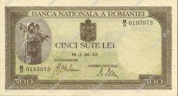 500 Lei ROMANIA  1943 P.051a AU