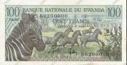 100 Francs RWANDA  1978 P.12a AU