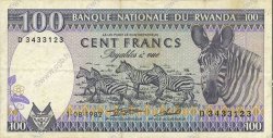100 Francs RWANDA  1982 P.18 VF