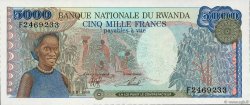5000 Francs RUANDA  1988 P.22 FDC