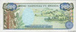 5000 Francs RWANDA  1988 P.22 UNC