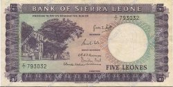 5 Leones SIERRA LEONE  1964 P.03a VF