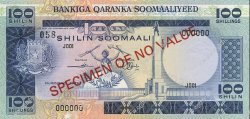 100 Shilin Spécimen SOMALIE  1975 P.20s NEUF
