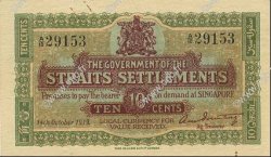 10 Cents MALAYSIA - STRAITS SETTLEMENTS  1919 P.08a XF