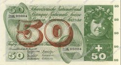 50 Francs SWITZERLAND  1972 P.48l XF+