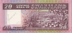 20 Emalangeni SWAZILAND  1985 P.11b UNC