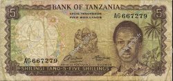 5 Shillings TANZANIA  1966 P.01a RC