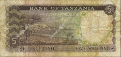 5 Shillings TANZANIA  1966 P.01a B