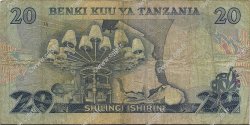 20 Shillings TANZANIE  1978 P.07a B