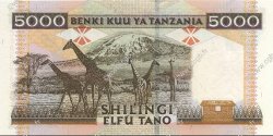 5000 Shillings TANZANIA  1997 P.32 q.FDC