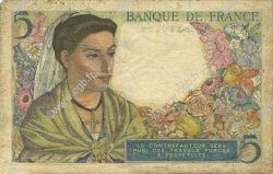 5 Francs BERGER FRANCE  1943 F.05.01 VF