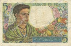 5 Francs BERGER FRANCE  1943 F.05.04 VF