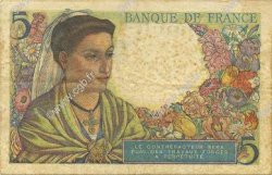 5 Francs BERGER FRANKREICH  1945 F.05.06 SS