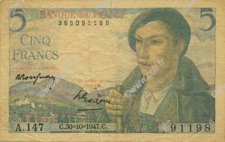 5 Francs BERGER FRANCE  1947 F.05.07 F+