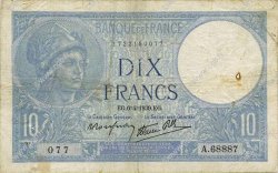 10 Francs MINERVE modifié FRANCIA  1939 F.07.02 MB