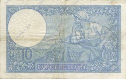 10 Francs MINERVE modifié FRANCE  1939 F.07.13 VF