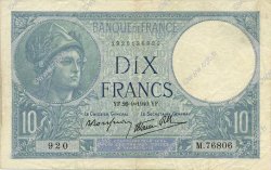 10 Francs MINERVE modifié FRANCIA  1940 F.07.15 q.SPL
