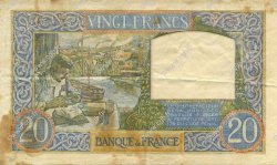 20 Francs TRAVAIL ET SCIENCE FRANKREICH  1940 F.12.05 SS