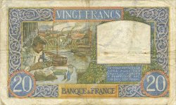 20 Francs TRAVAIL ET SCIENCE FRANCE  1941 F.12.15 VF