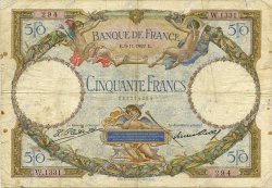 50 Francs LUC OLIVIER MERSON FRANCE  1927 F.15.01 VG