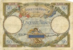 50 Francs LUC OLIVIER MERSON FRANKREICH  1928 F.15.02 fS