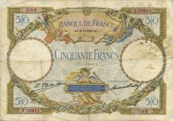 50 Francs LUC OLIVIER MERSON type modifié FRANCIA  1932 F.16.03 RC+