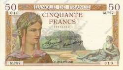50 Francs CÉRÈS FRANCE  1935 F.17.05 XF-