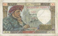 50 Francs JACQUES CŒUR FRANCIA  1940 F.19.03 BC