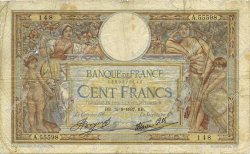 100 Francs LUC OLIVIER MERSON type modifié FRANCE  1937 F.25.02 G