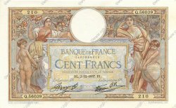 100 Francs LUC OLIVIER MERSON type modifié FRANKREICH  1937 F.25.04 fST