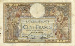 100 Francs LUC OLIVIER MERSON type modifié FRANKREICH  1938 F.25.12 S