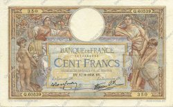 100 Francs LUC OLIVIER MERSON type modifié FRANCE  1938 F.25.28 VF