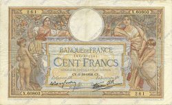 100 Francs LUC OLIVIER MERSON type modifié FRANCIA  1938 F.25.30 BC