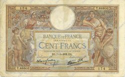 100 Francs LUC OLIVIER MERSON type modifié FRANCIA  1939 F.25.47 MB