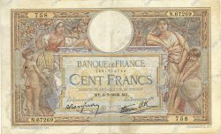 100 Francs LUC OLIVIER MERSON type modifié FRANCIA  1939 F.25.48 BC+