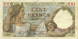 100 Francs SULLY FRANCE  1939 F.26.11 XF