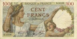 100 Francs SULLY FRANCIA  1940 F.26.28 BB