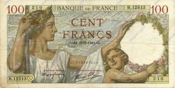 100 Francs SULLY FRANCE  1940 F.26.33 F - VF
