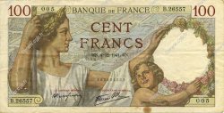 100 Francs SULLY FRANKREICH  1941 F.26.62 SS