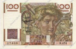 100 Francs JEUNE PAYSAN FRANCE  1952 F.28.33 UNC