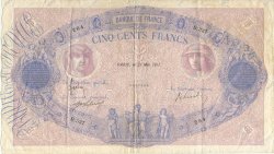 500 Francs BLEU ET ROSE FRANCE  1911 F.30.19 VF-
