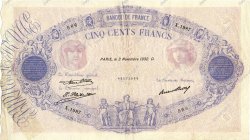 500 Francs BLEU ET ROSE FRANKREICH  1932 F.30.35 S