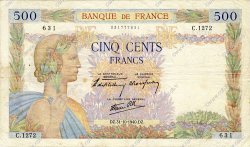 500 Francs LA PAIX FRANKREICH  1940 F.32.08 SS