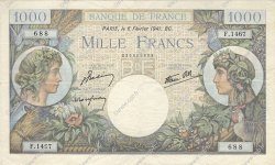 1000 Francs COMMERCE ET INDUSTRIE  FRANCE  1941 F.39.04 TB+