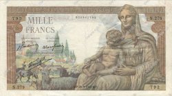 1000 Francs DÉESSE DÉMÉTER FRANKREICH  1942 F.40.01