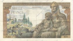 1000 Francs DÉESSE DÉMÉTER FRANCE  1942 F.40.04 TTB