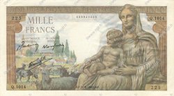 1000 Francs DÉESSE DÉMÉTER FRANKREICH  1942 F.40.05 VZ+