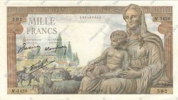 1000 Francs DÉESSE DÉMÉTER FRANCE  1942 F.40.07 XF
