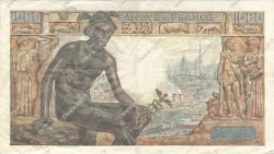 1000 Francs DÉESSE DÉMÉTER FRANCE  1942 F.40.12 VF+